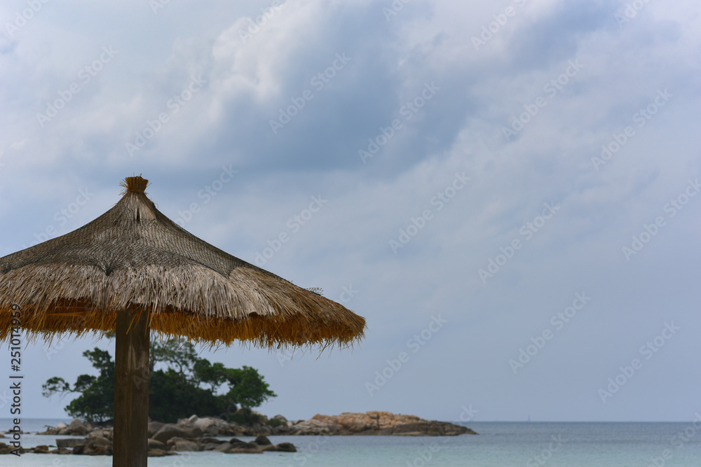 Parasol on a beach front Parasol on a beach front