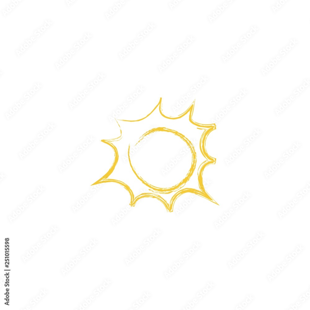 Drawing of sun. Vector illustration Drawing of sun. Vector illustration