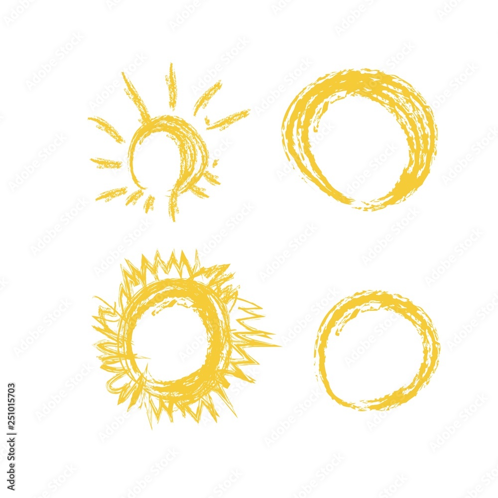 Sun icon set, vector illustration Sun icon set, vector illustration
