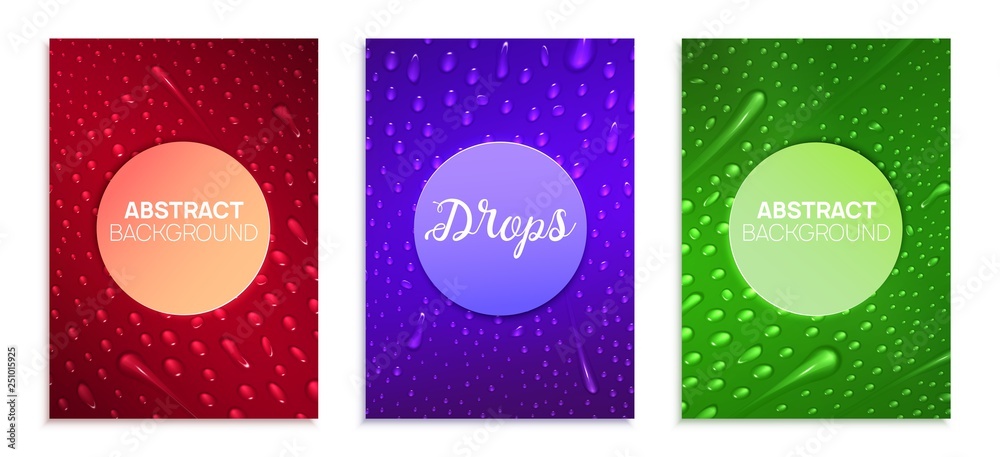 A4 colorful banners set, modern gradient vector illustration.