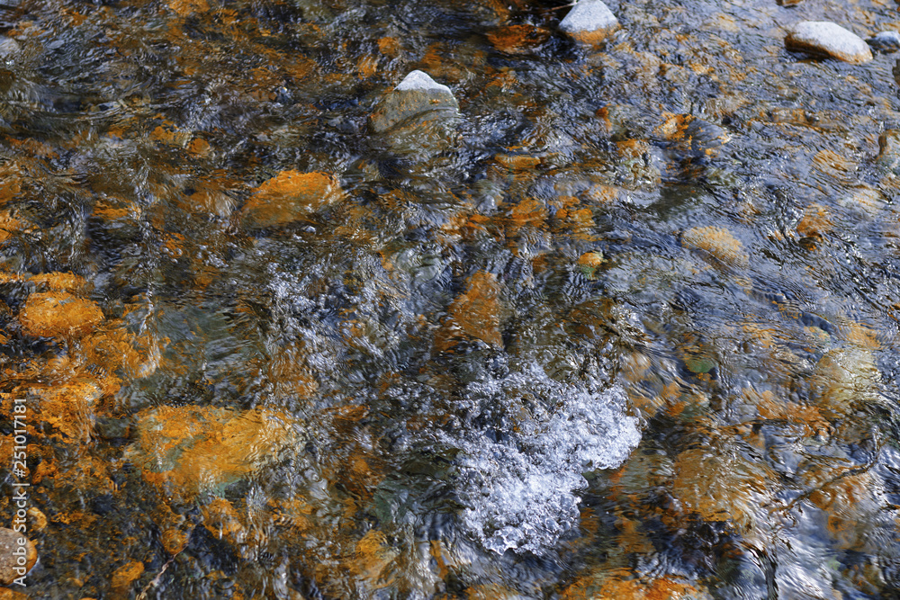 River bed with rocky stones