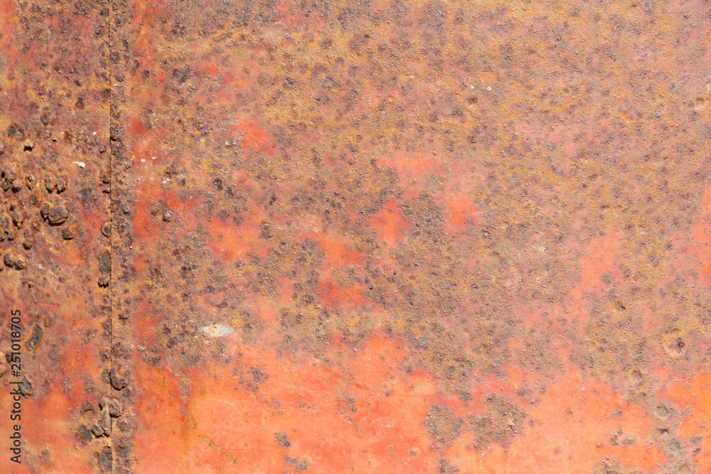 Textura de chapa oxidada de un bidón viejo Textura de chapa oxidada de un bidón viejo