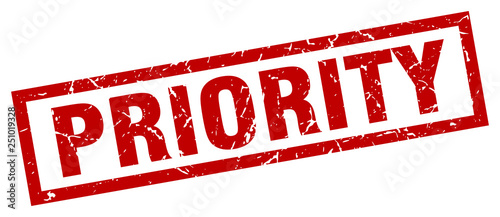 square grunge red priority stamp