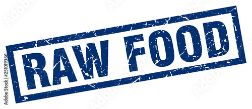 square grunge blue raw food stamp