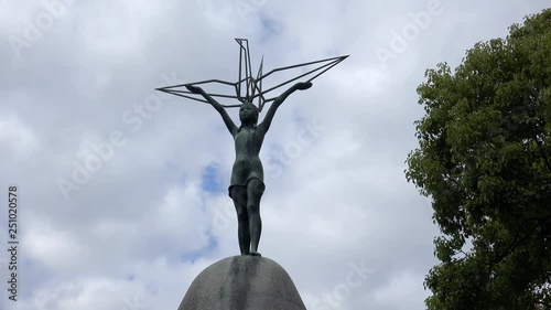 Children's Peace Monument at Hiroshima Peace Memorial Park. photo
