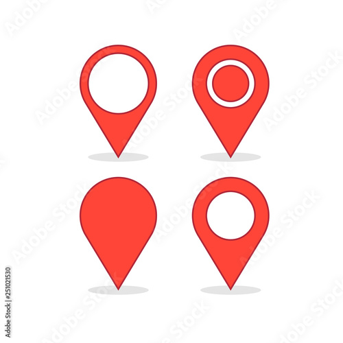 Cartoon picture of maps, road map, map marker pointer, GPS location symbol. Vector illustration. Background.