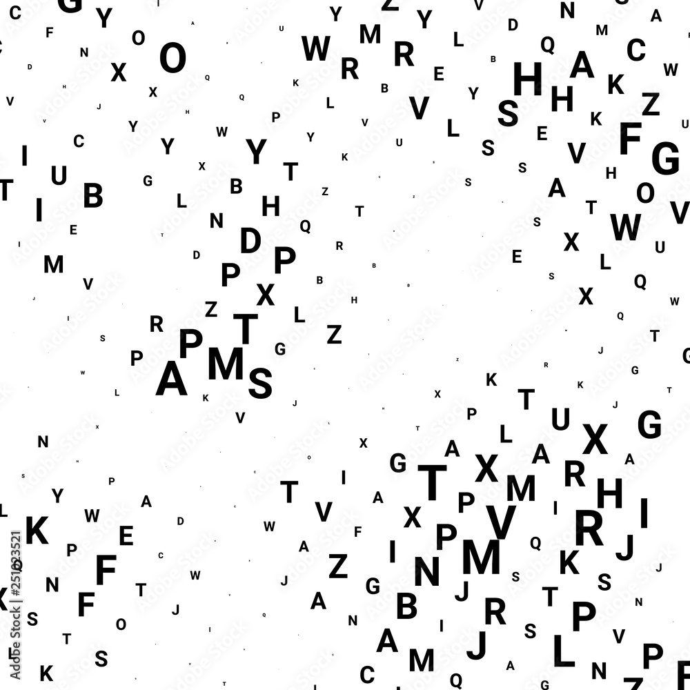 Abstract halftone texture with letters. Abstract halftone texture with letters.