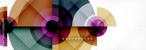 Round circles and triangles abstract background