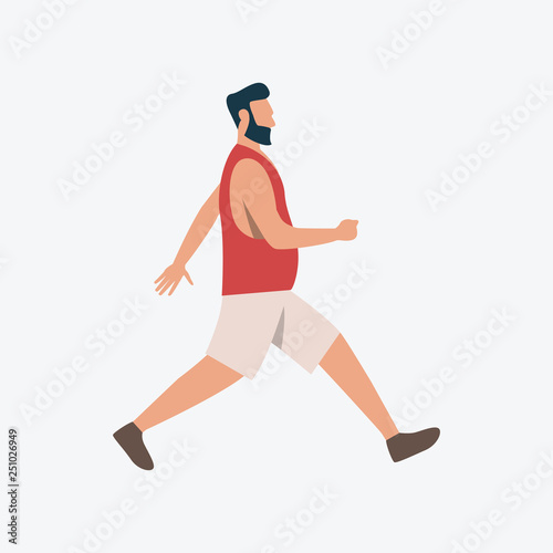 Running man flat icon