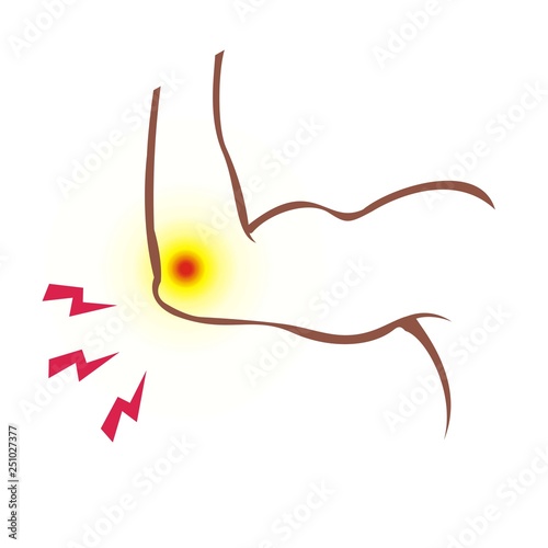 joint pain in elbow vector