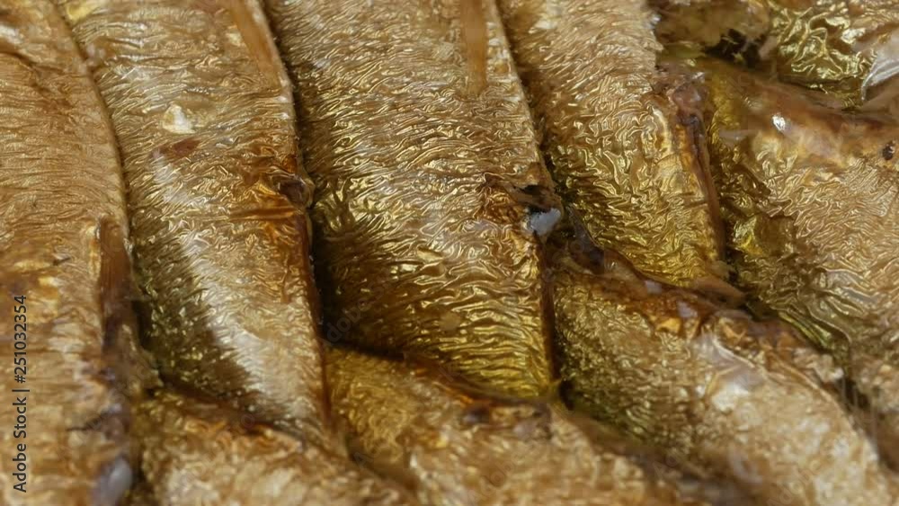 golden sprats in open can golden sprats in open can