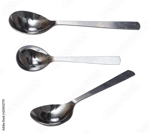 small tea stainless spoon isolated