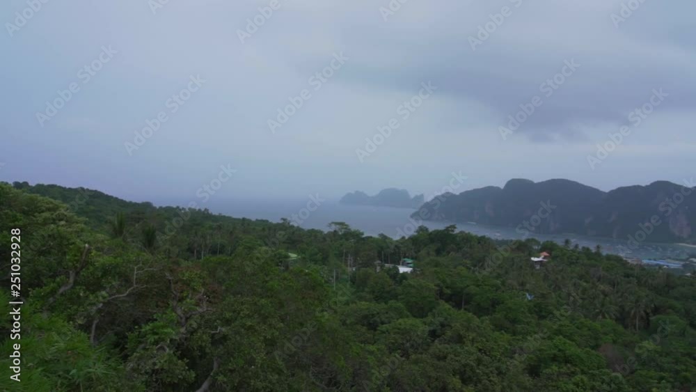 Scenic view of sea viewpoint at paradise tropical coast beach viewpoint at PP Island, Krabi, Phuket, Thailand. Scenic view of sea viewpoint at paradise tropical coast beach viewpoint at PP Island, Krabi, Phuket, Thailand.