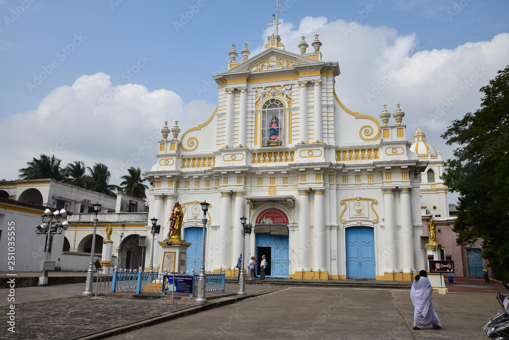 Fototapeta premium Cathédrale de Pondichéry, Inde du Sud