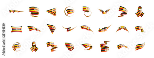 Uganda flag, vector illustration on a white background © butenkow