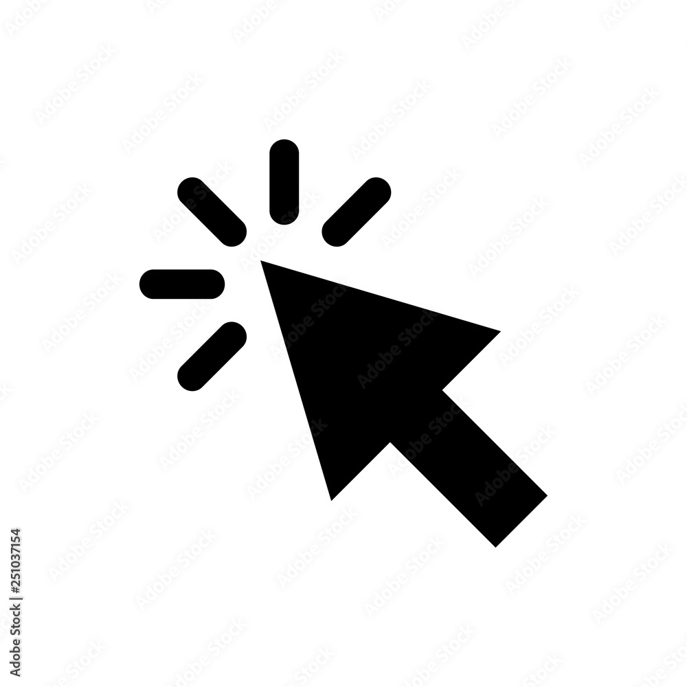 Click icon vector. Cursor icon. Computer mouse click cursor black arrow icons. Click icon vector. Cursor icon. Computer mouse click cursor black arrow icons.