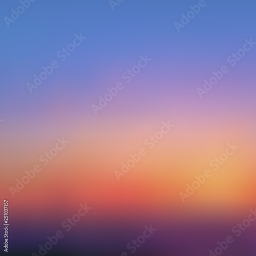 Abstract blurred background, sunset.