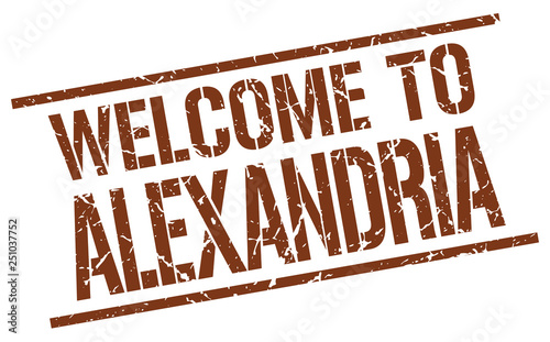 welcome to Alexandria stamp