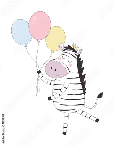 greeting card with zebra