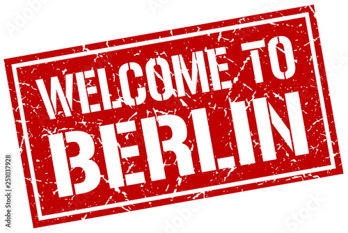 welcome to Berlin stamp