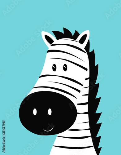 zebra head card