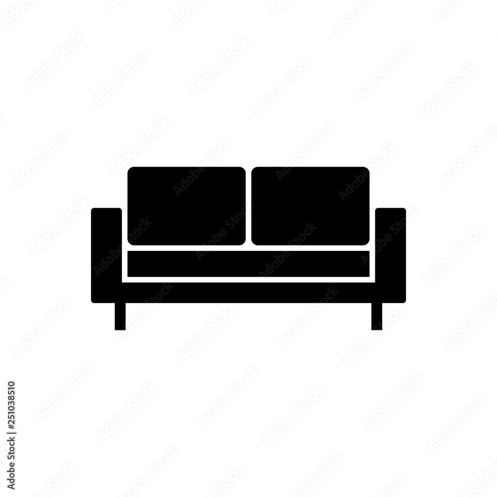 Retro sofa line icon. Living room furniture. Retro sofa line icon. Living room furniture.