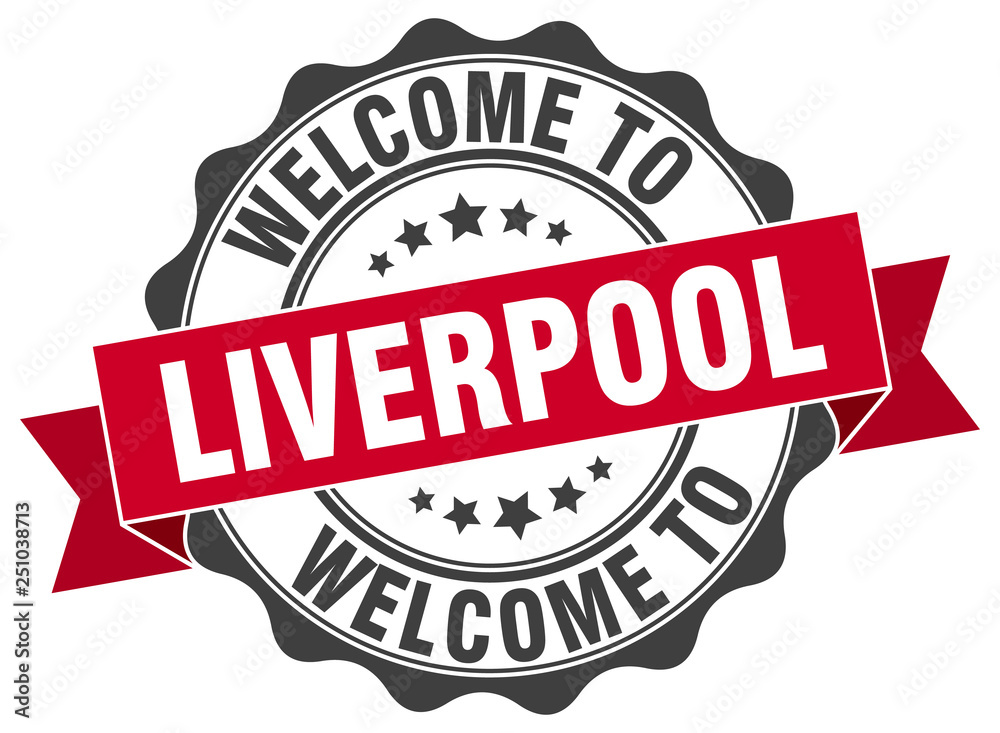 Fototapeta premium Liverpool round ribbon seal