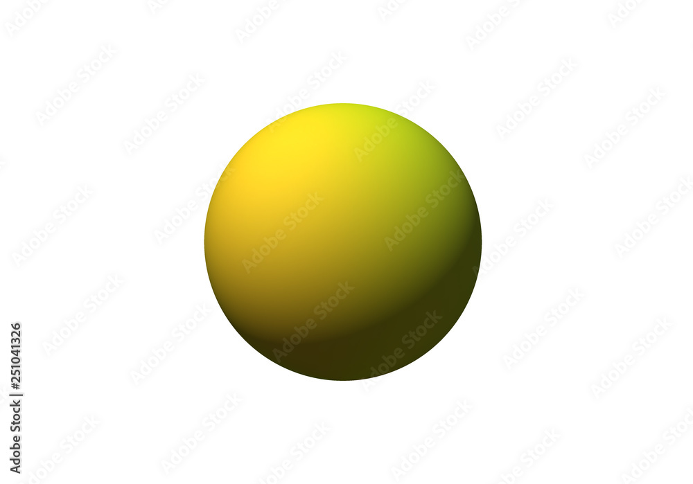 yellow  ball isolated on white background