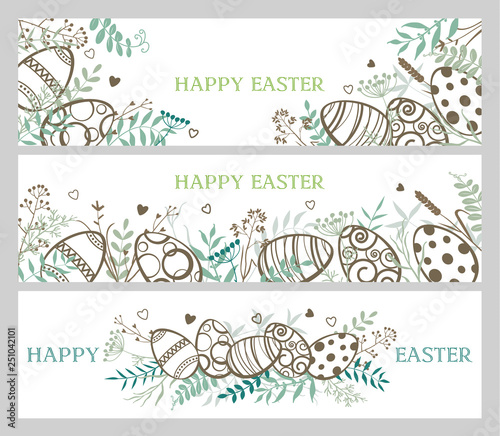 Happy Easter. Easter eggs, ...