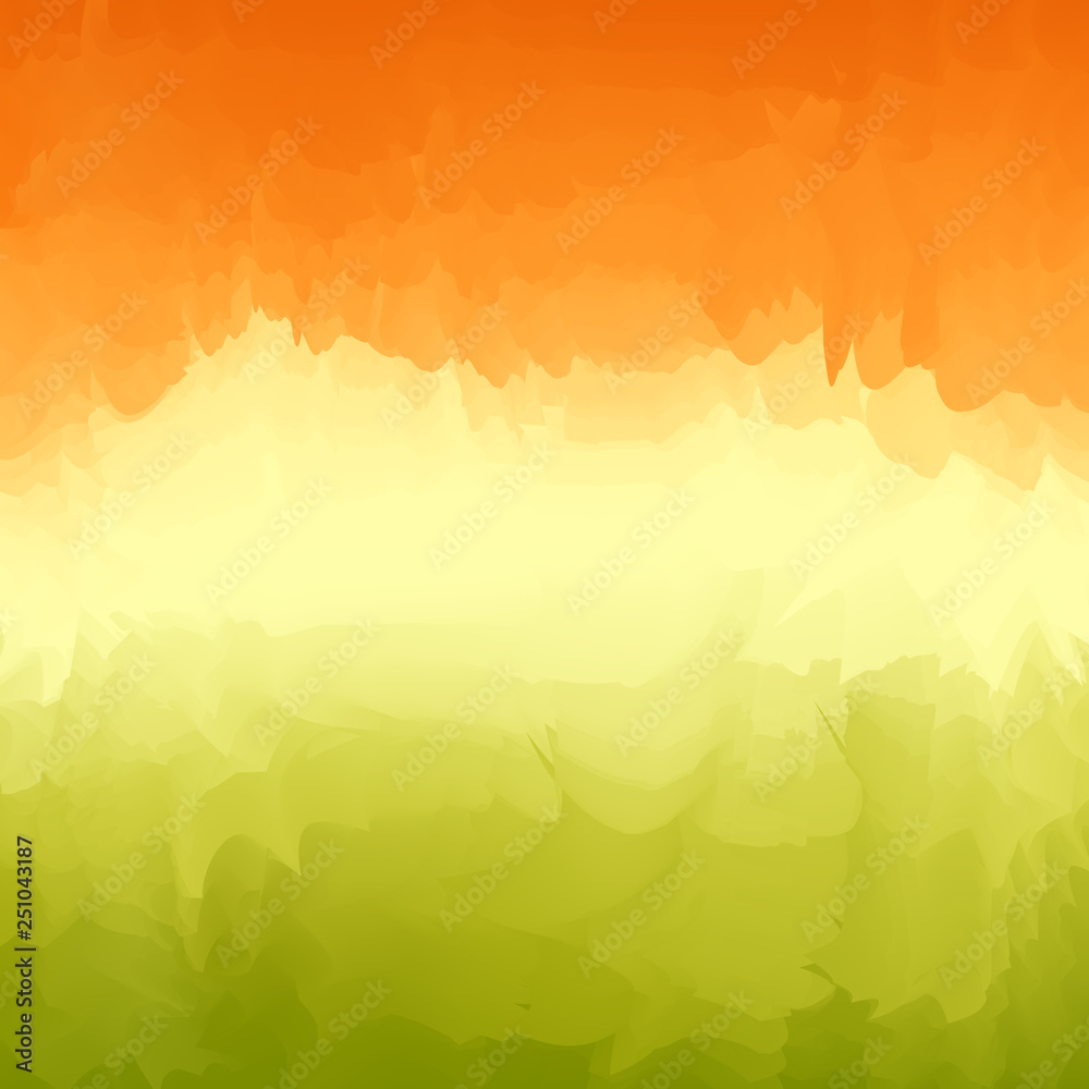 Abstract blurred background of yellow, orange and green colors.