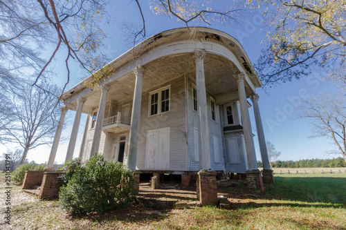 Abandoned plantation home left to rot deep in the south