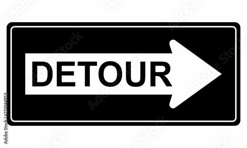 Detour traffic sign photo