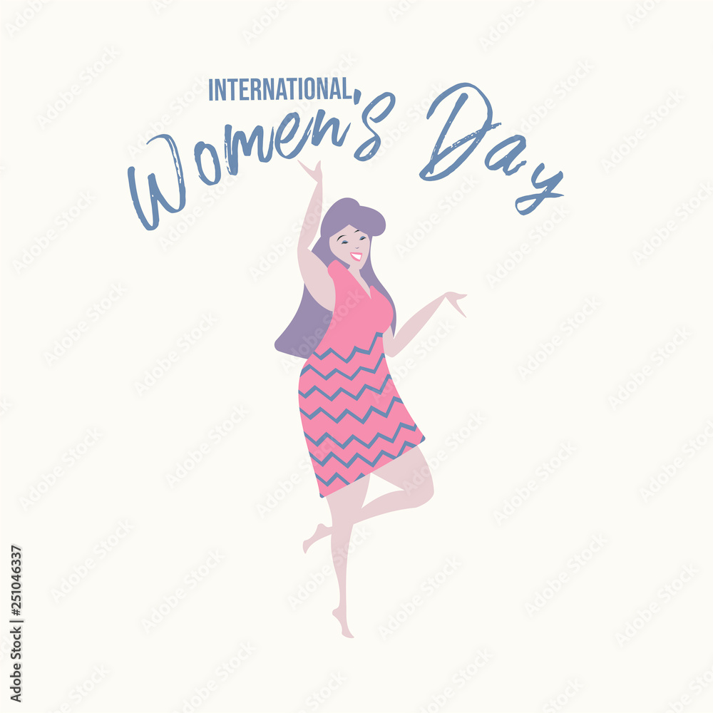 isolated women. International women's day. Vector