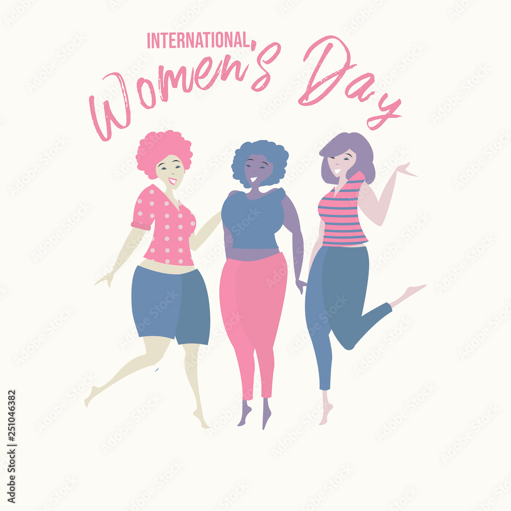 isolated women. International women's day. Vector isolated women. International women's day. Vector