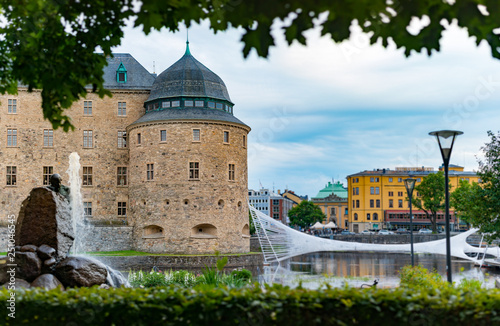 Vászonkép Old medieval castle in Orebro, Sweden, Scandinavia