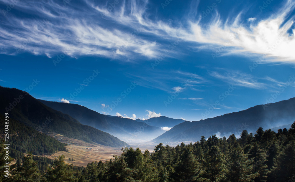 Phobjikha valley of Bhutan 