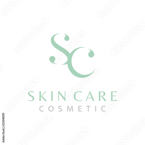 Beauty Monogram Initials S and C logo design