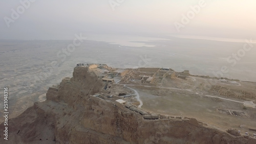 Herods palase and landscape behind view from drone photo