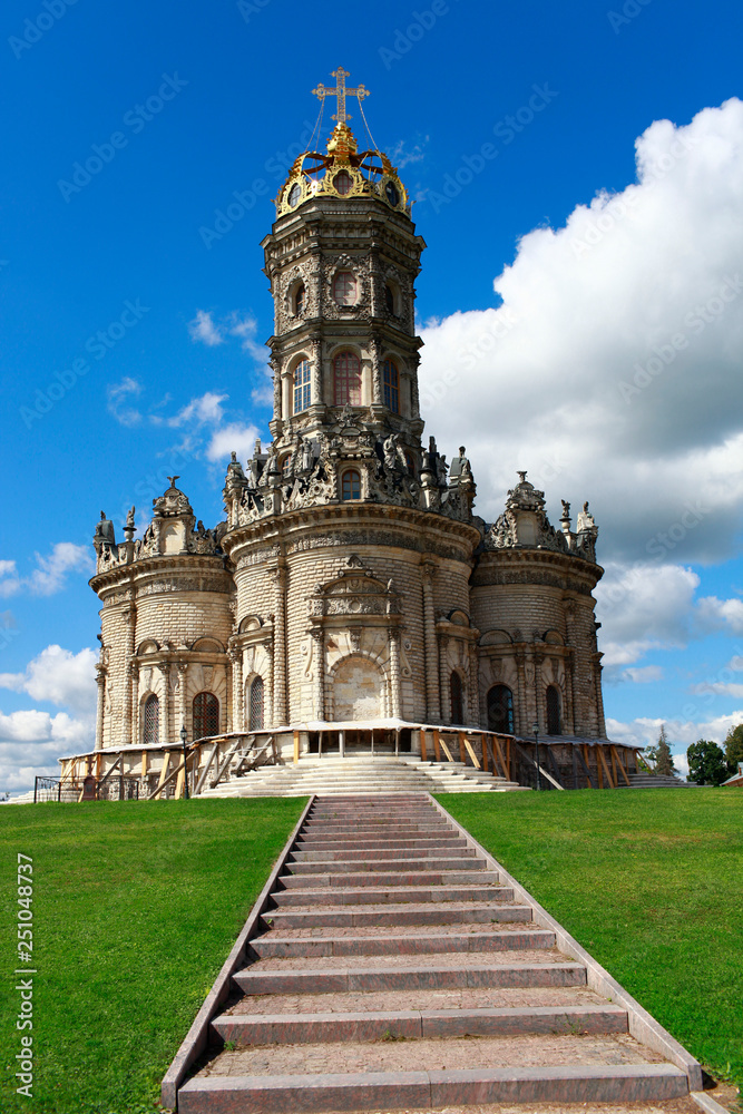 Church of the Sign of the Blessed Virgin in Dubrovitsy. Russia