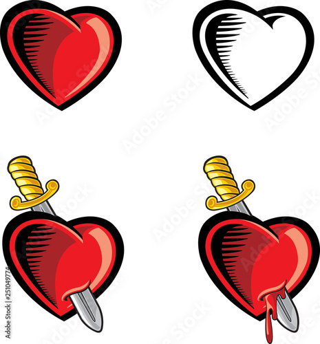 Heart and dagger tattoo