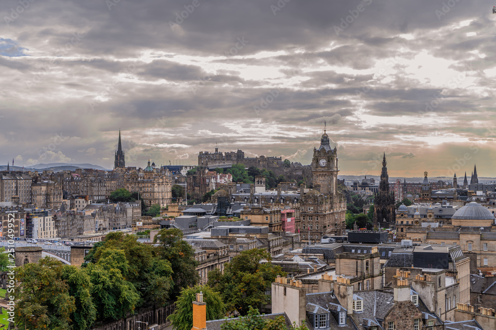 Cityview of Edinburgh made from Carlton hill