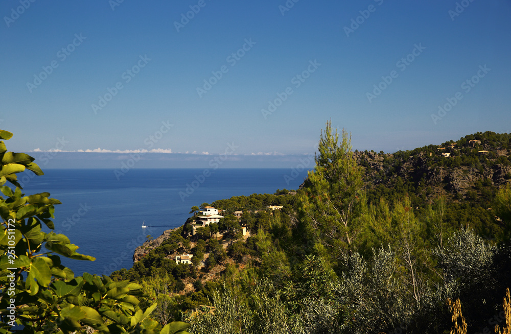Fototapeta premium Küstenlinie an der Serra de Tramuntana, Mallorca