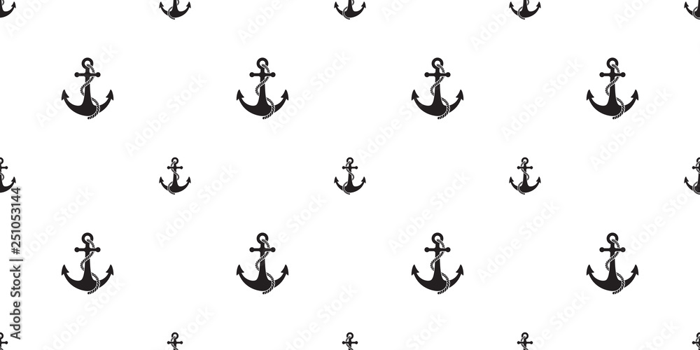 anchor seamless pattern vector helm nautical maritime boat isolated sea ocean wallpaper