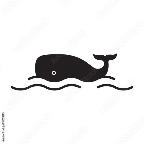 whale vector fish dolphin icon shark logo character cartoon ocean wave illustration graphic