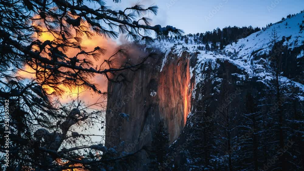 Yosemite Firefall at Sunset, Yosemite National Park, CA