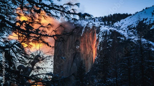 Yosemite Firefall at Sunset, Yosemite National Park, CA