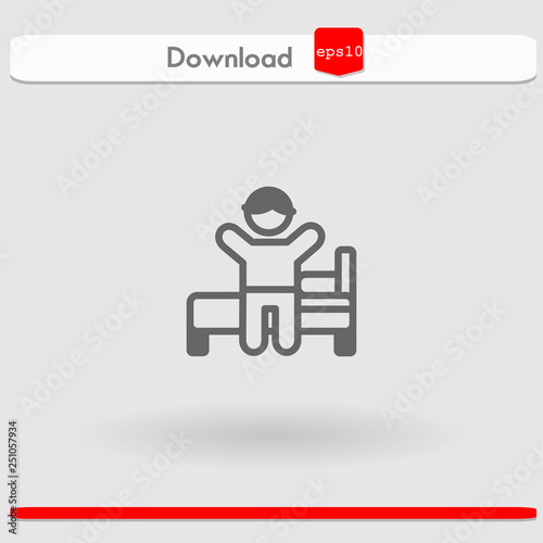 wake up vector icon
