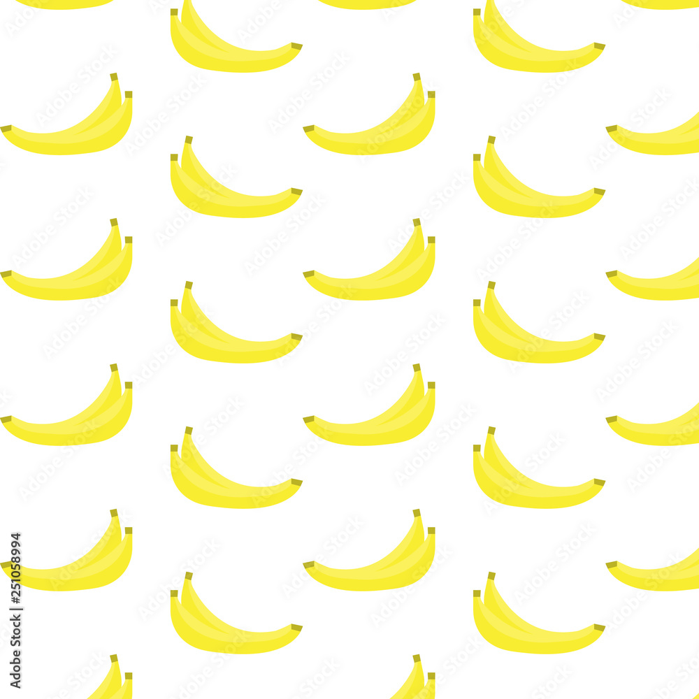 banana pattern in a white background. vector design illustration