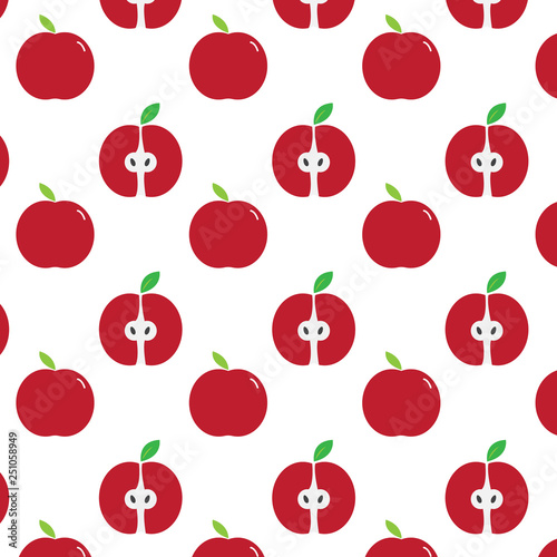 red apple pattern. background vector design illustration