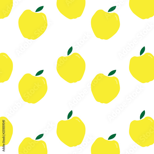 quince pattern in a white background. vector design illustration